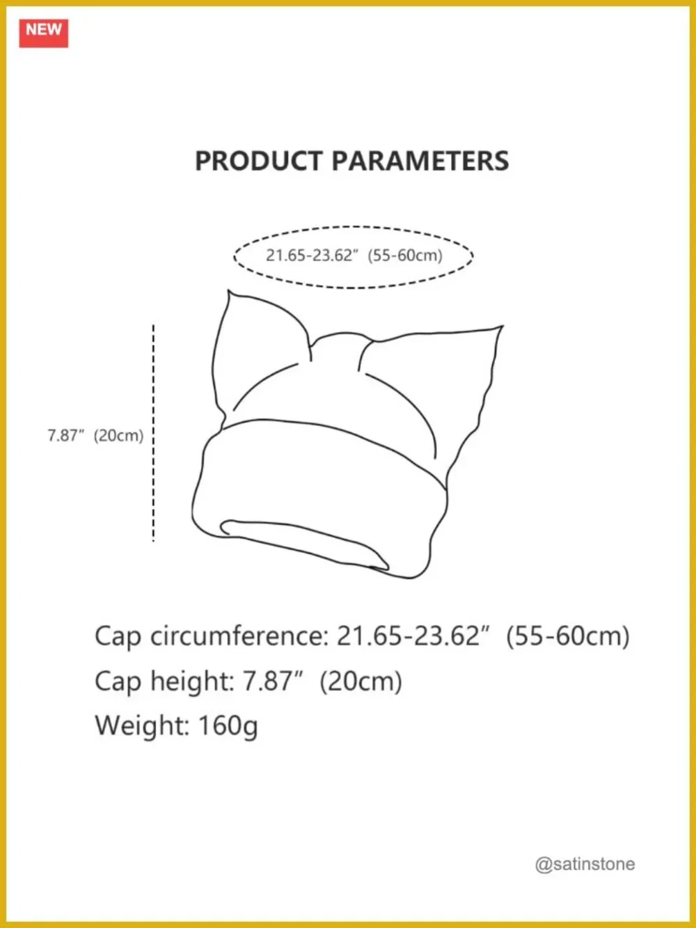 Y2K Cat Ear Beanie Knit Hat Cute Skull Cap Unisex